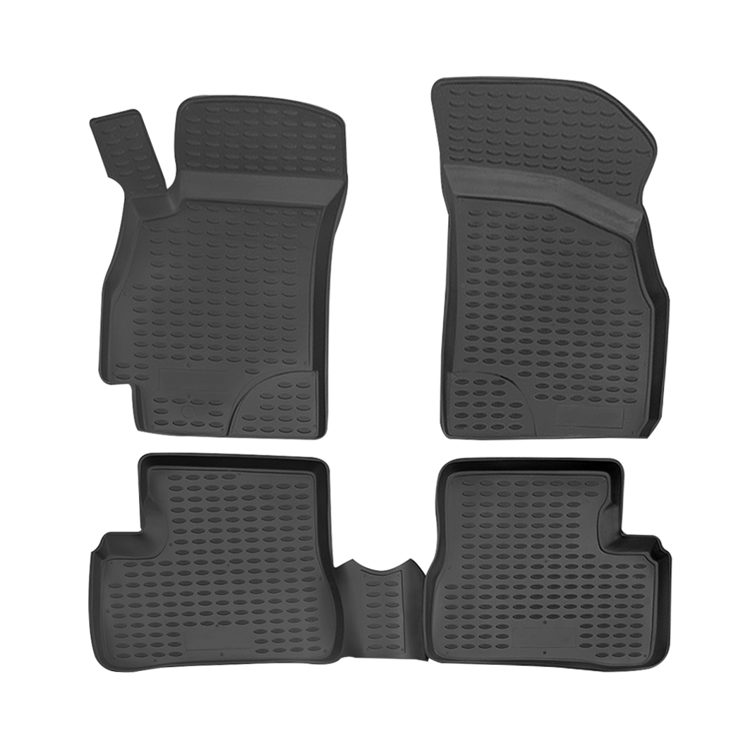 Hyundai Accent Floor Mats - Omac - Rubber TPE - Black - '01-'05